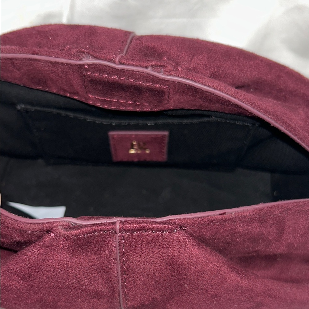 Banana Republic Burgundy Suede Bag - Picture 2 of 3